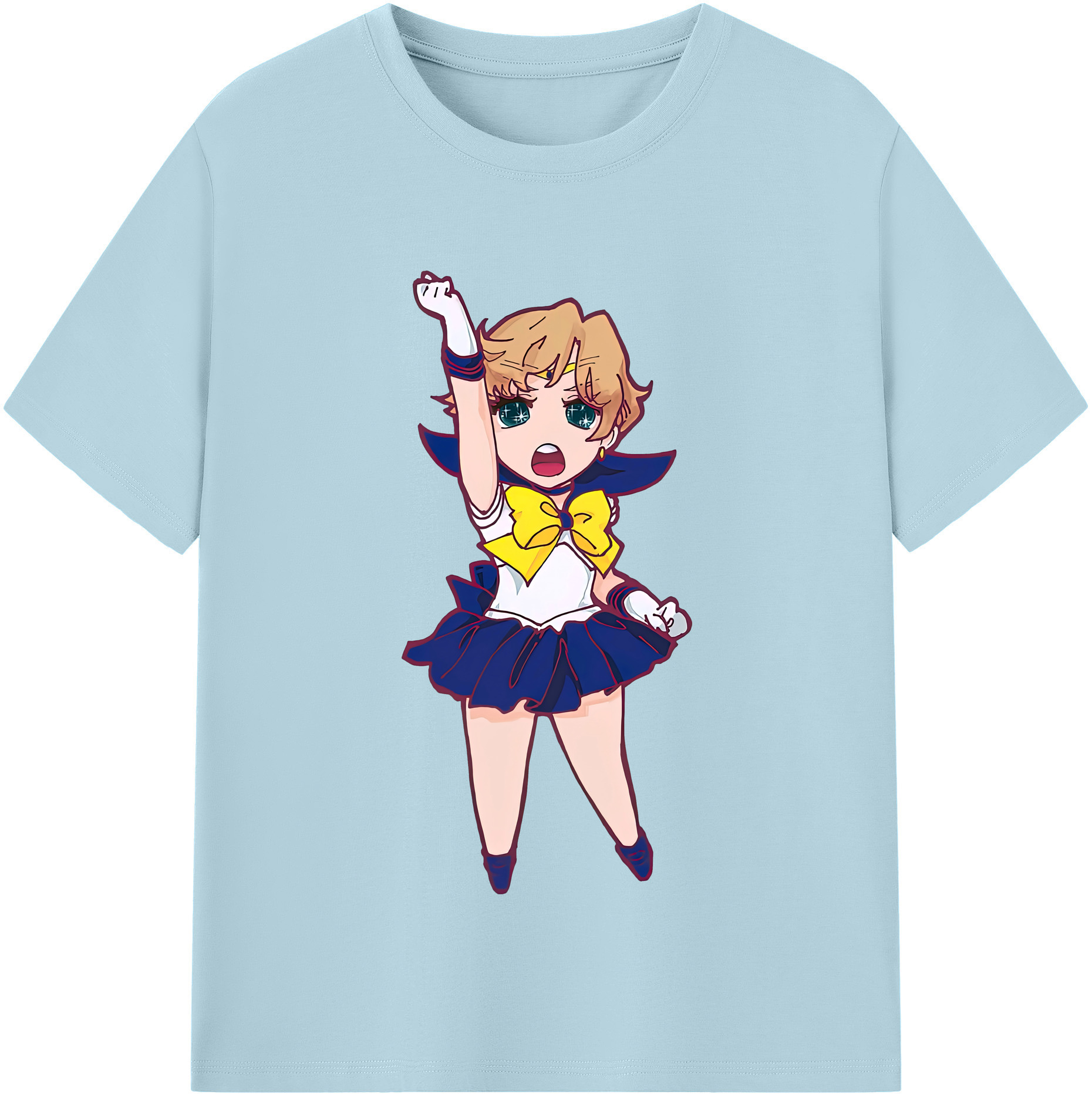 （画像用） 美少女戦士セーラームーン 天王はるか Sailor Moon Tenoh Haruka 綿100％半袖Tシャツ（フロントプリント）